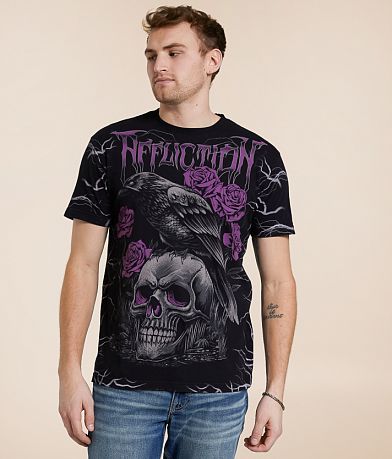 Affliction Midnight Curse T-Shirt front view