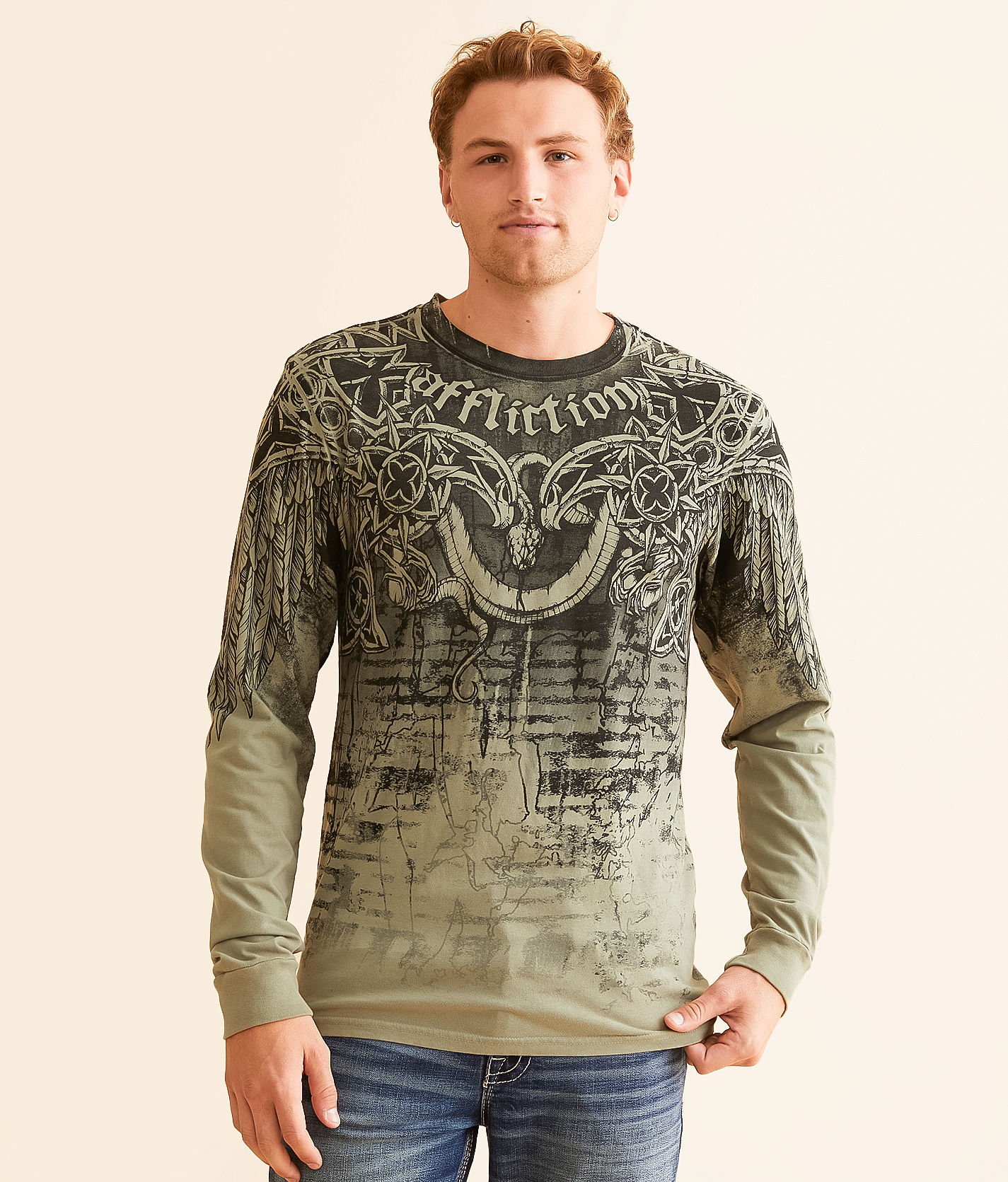 Affliction Vengeful Scream T-Shirt - Men's T-Shirts in Abbey Stone