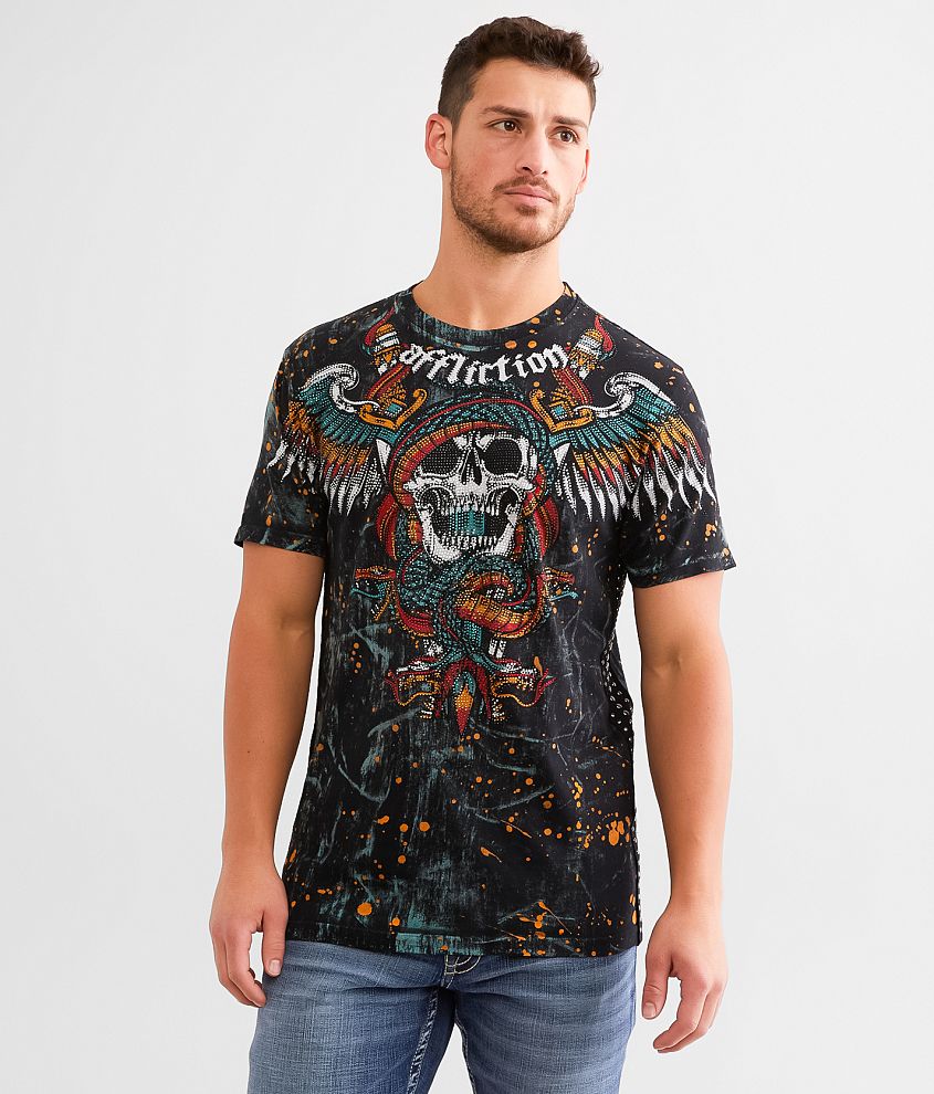 Affliction Poisonous Shadow T-Shirt front view