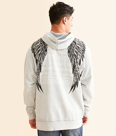 Affliction Birds Of Prey Hooded Sweatshirt back view