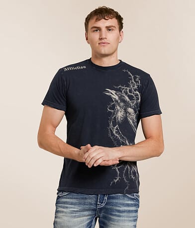 Affliction Lone Crow T-Shirt front view