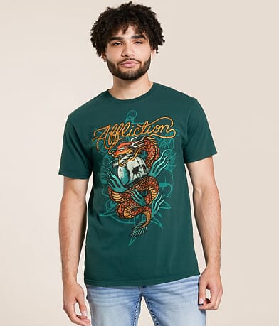 Affliction Shadow Dragon T-Shirt front view