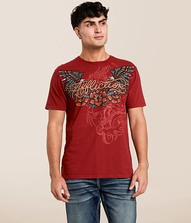 Affliction Last Smoke T-Shirt front view