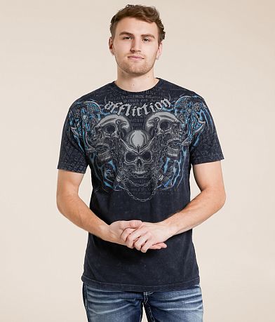 Affliction Chained Revenge T-Shirt front view