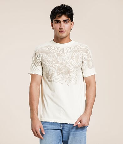 Affliction Flaming Dragon T-Shirt front view