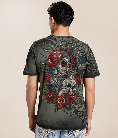 Affliction Descending Fate T-Shirt front view