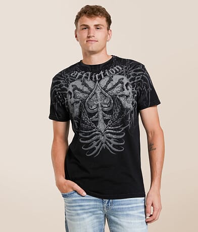 Affliction Charred Martyr T-Shirt front view