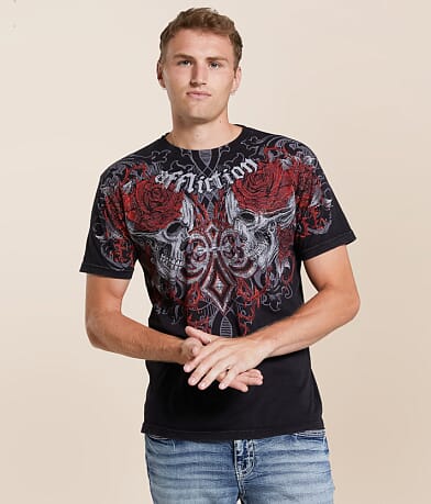 Affliction Crimson Temple T-Shirt front view