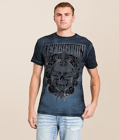 Affliction Distressed Mind T-Shirt front view