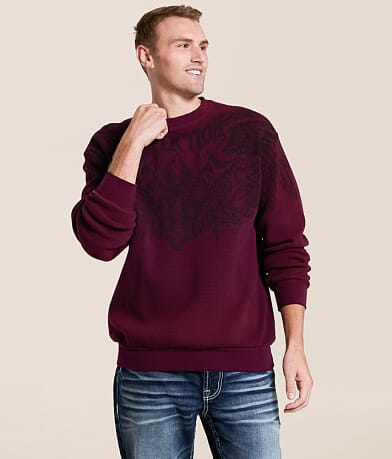 Affliction Winged Up Thermal Pullover front view