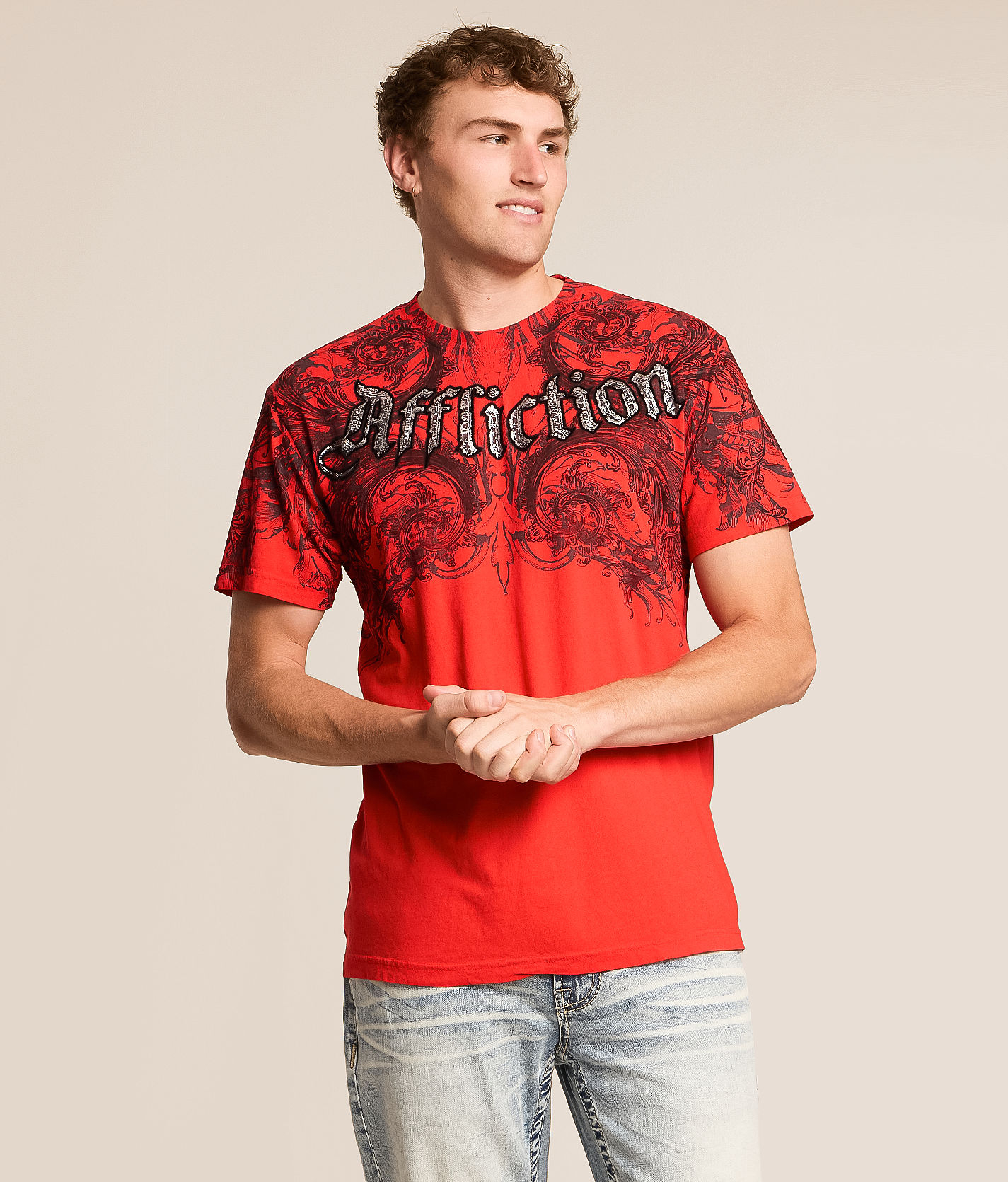 AFFLICTED アフリクテッド AFFLICTED アフリクテッド Affliction Detail T-Shirt - Men's Graphic
