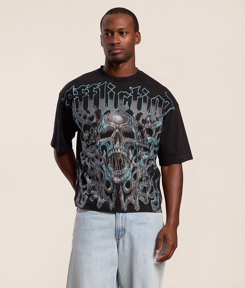 Affliction Burnt Scorn T-Shirt - Men's Graphic T-Shirts in Black