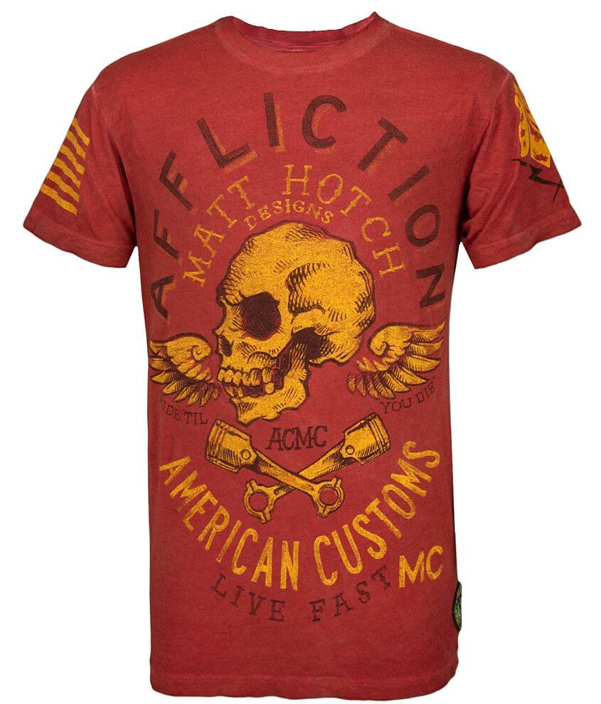 Affliction American Customs Hotch Designs T-Shirt front view