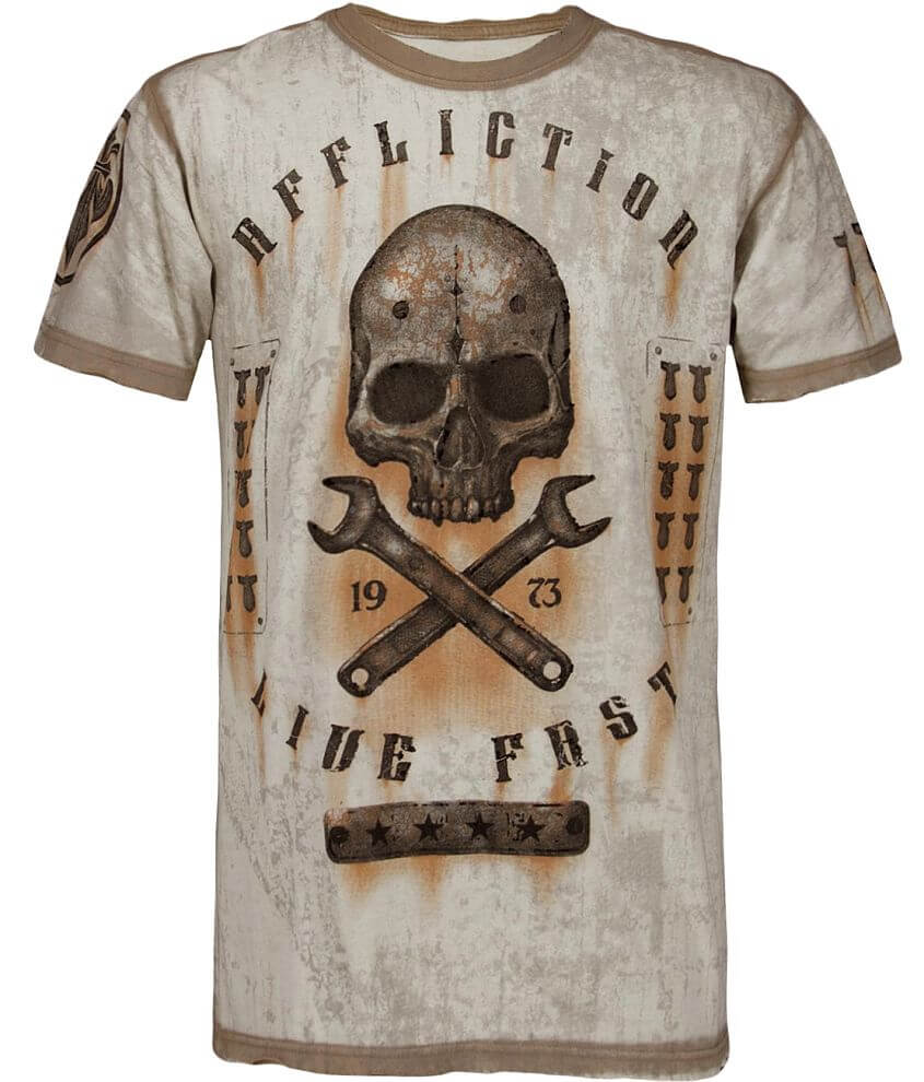 Affliction On The Tracks T-Shirt front view