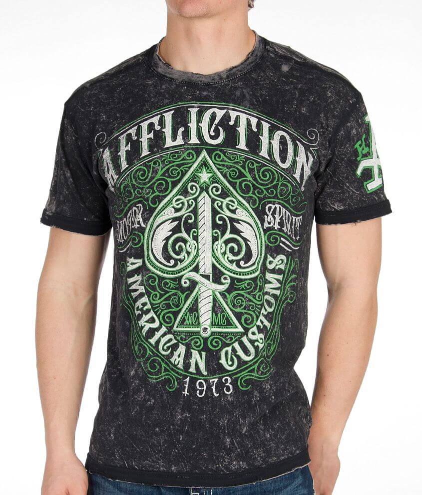 Affliction American Customs Death Spade T-Shirt front view