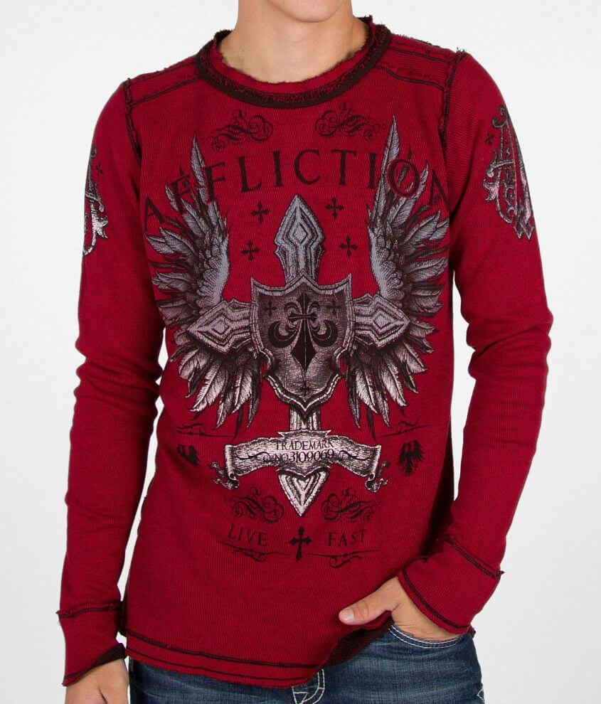 Affliction Simulation Reversible Thermal Shirt front view