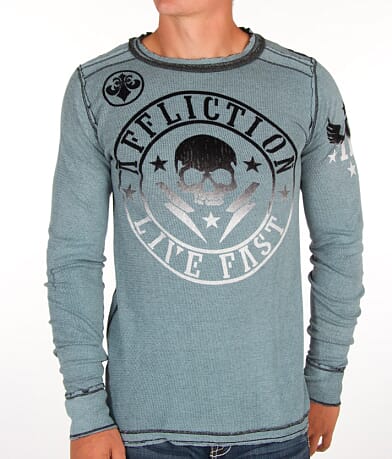 Affliction Monochromatic Reversible Thermal Shirt misc detail 1 view