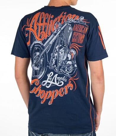 Affliction American Customs LA Choppers T-Shirt back view