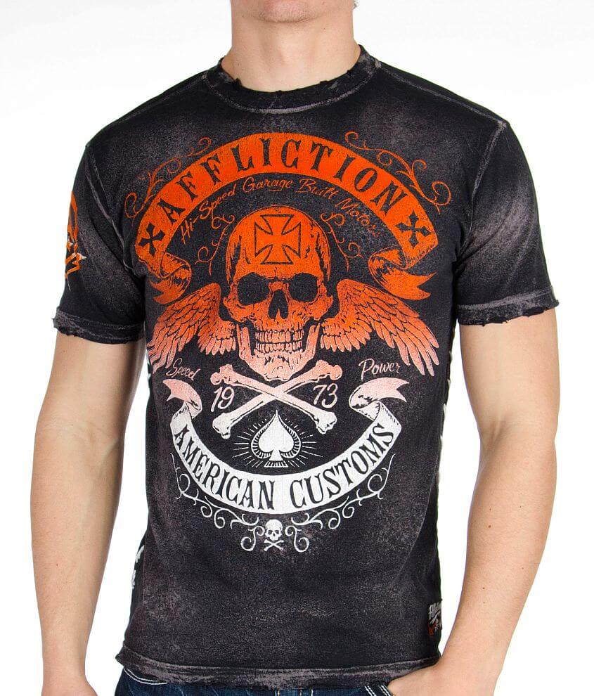 Affliction American Customs Speed Run T-Shirt front view