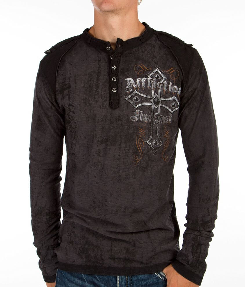 Affliction Dissolve Henley front view