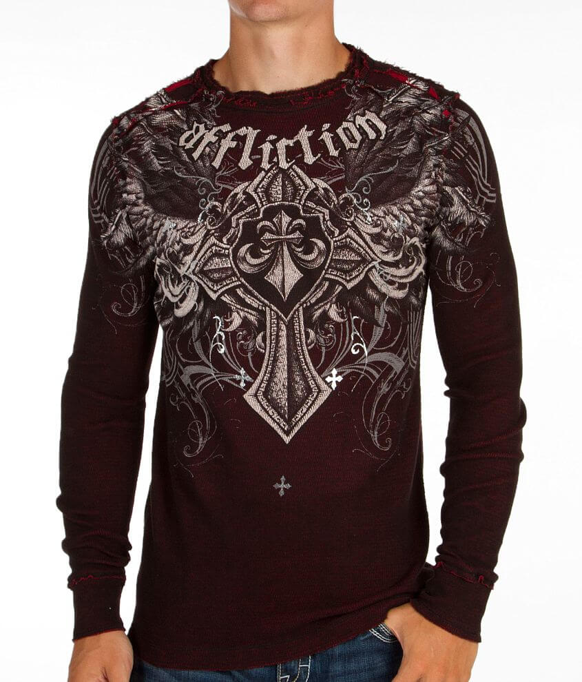 Affliction Ayala Reversible Thermal Shirt front view