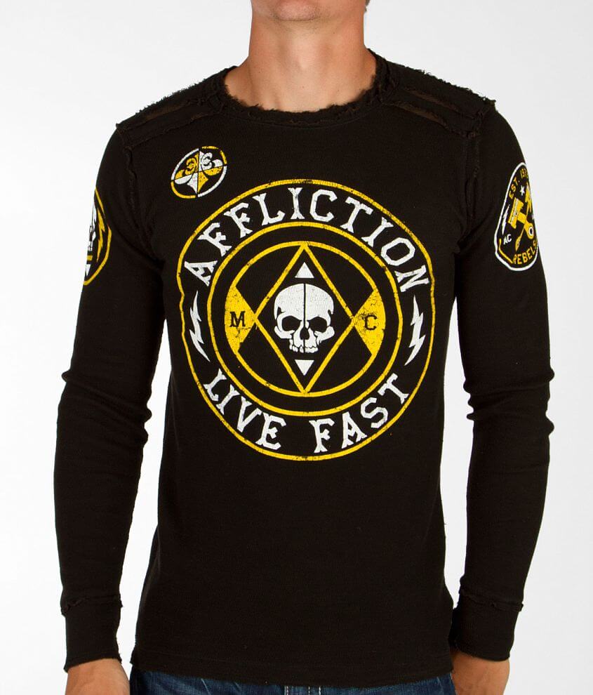 Affliction Rise Reversible Thermal Shirt front view