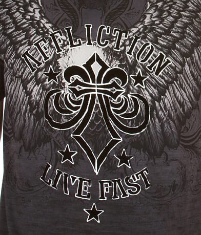 Affliction Aeronautical V-Neck T-Shirt front detail view