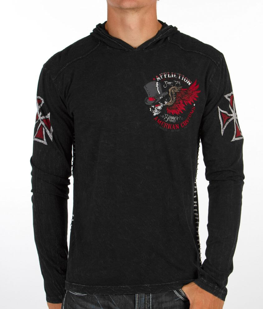 Affliction American Customs No Mercy Hoodie front view