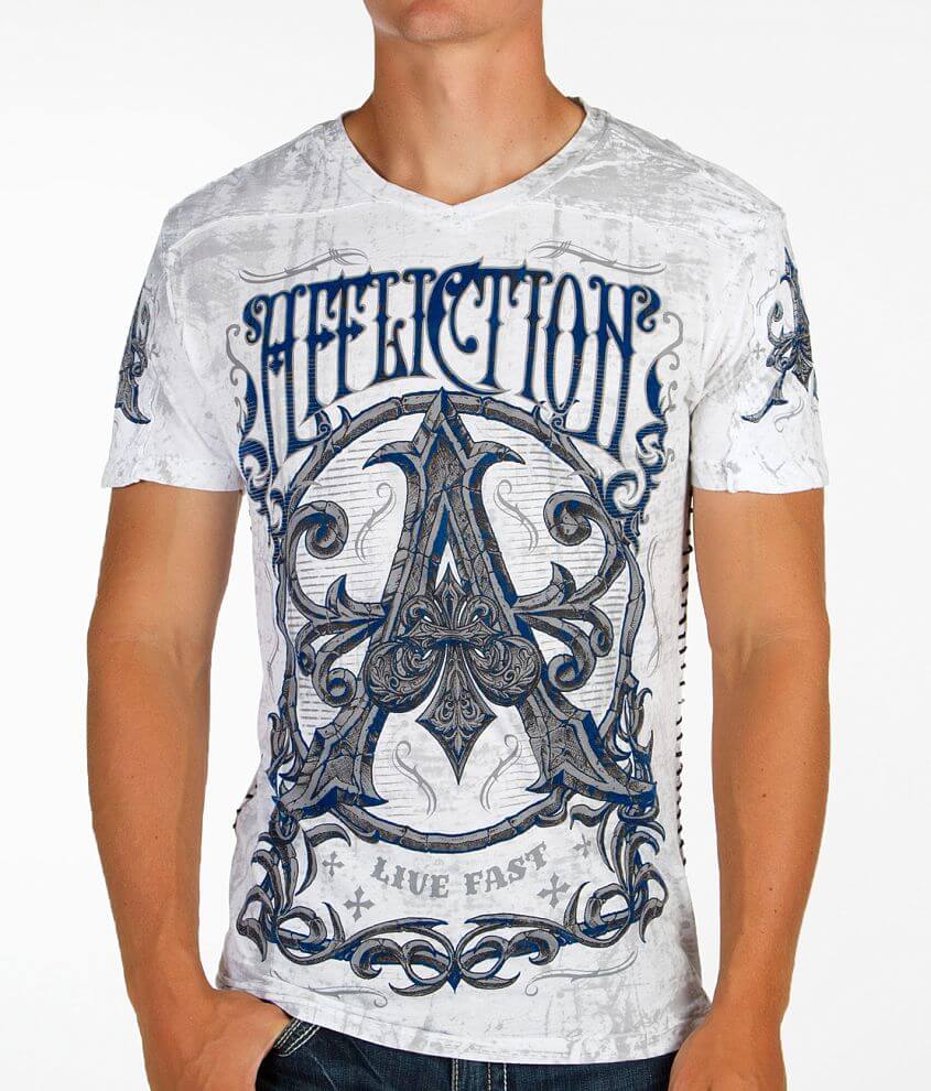 Affliction Caustic V-Neck T-Shirt front view