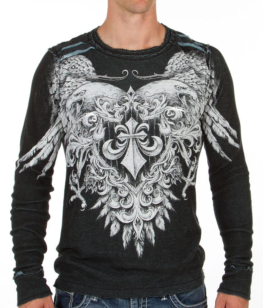 Affliction Sunderland Reversible Thermal Shirt front view