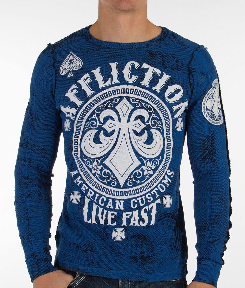 Affliction Battlefield Reversible Thermal Shirt front view