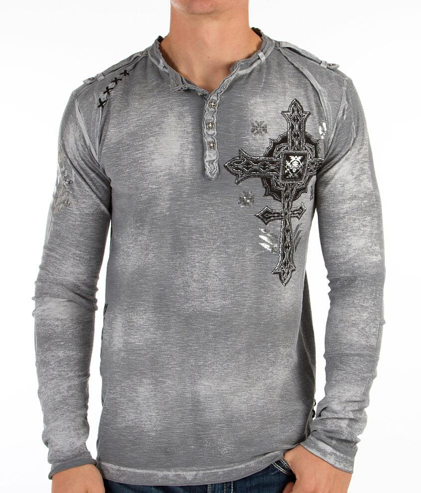 Affliction Stand Alone Henley front view