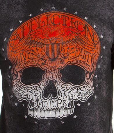 Affliction American Customs Dead Head T-Shirt front detail view
