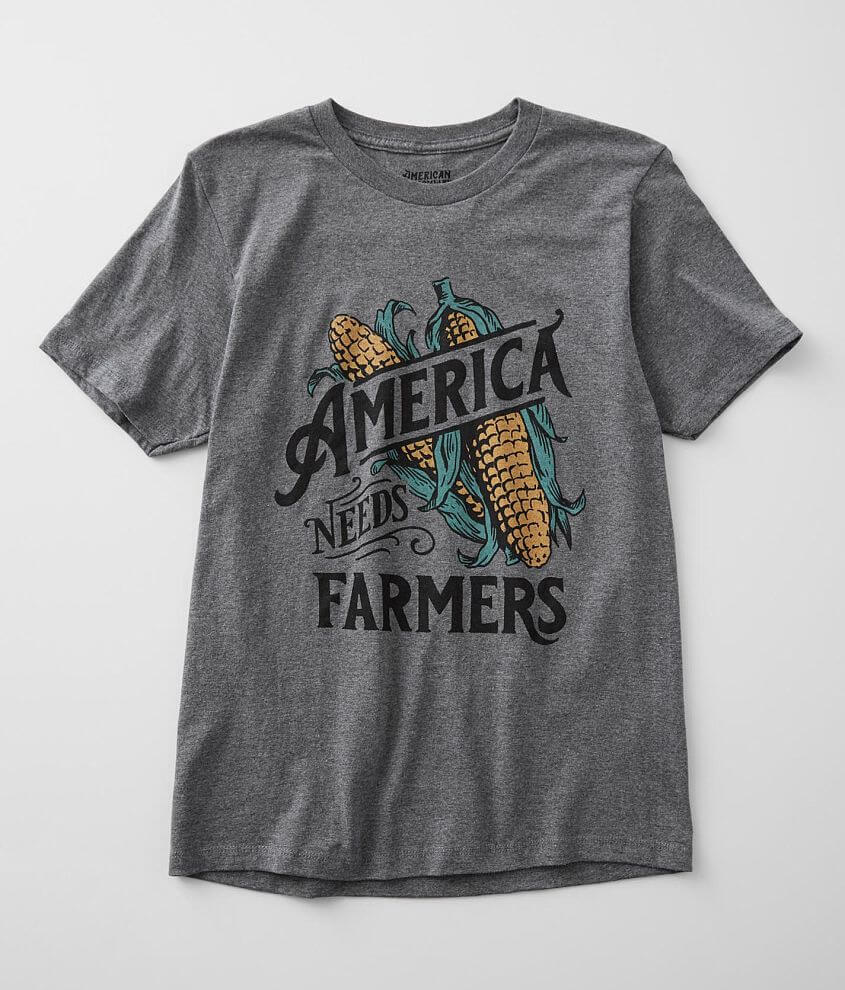 American Highway America Needs A Farmer T-Shirt front view