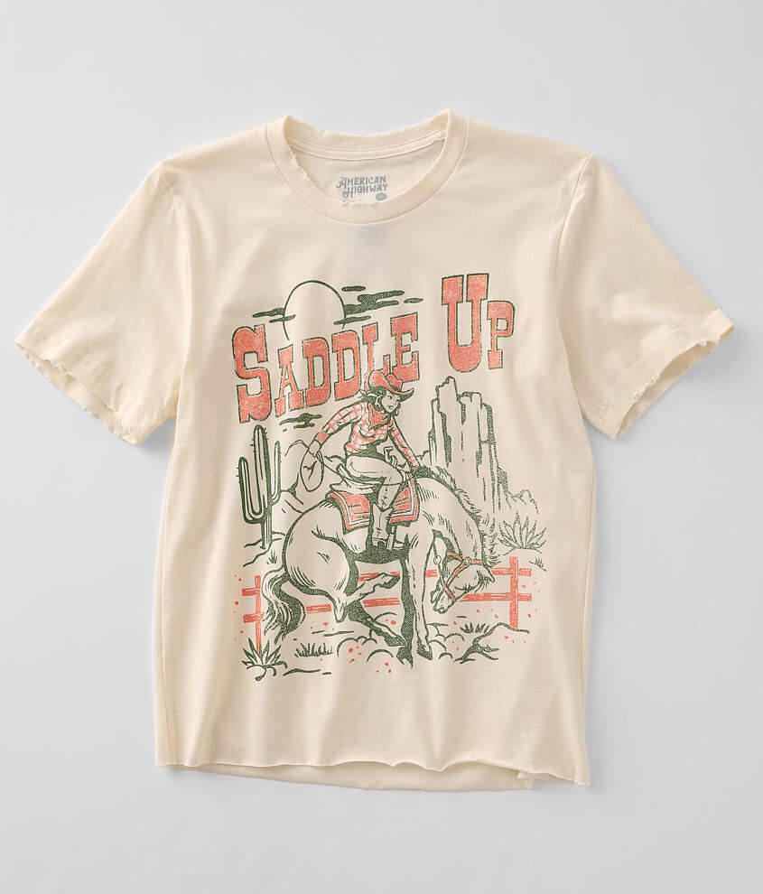 American Highway Saddle Up Girl T-Shirt - Women's T-Shirts in Natural ...