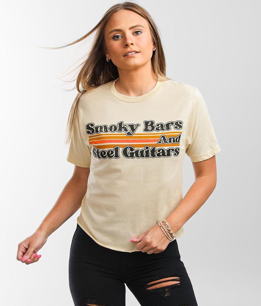 American Highway Smoky Bars Steel Guitars T-Shirt front view