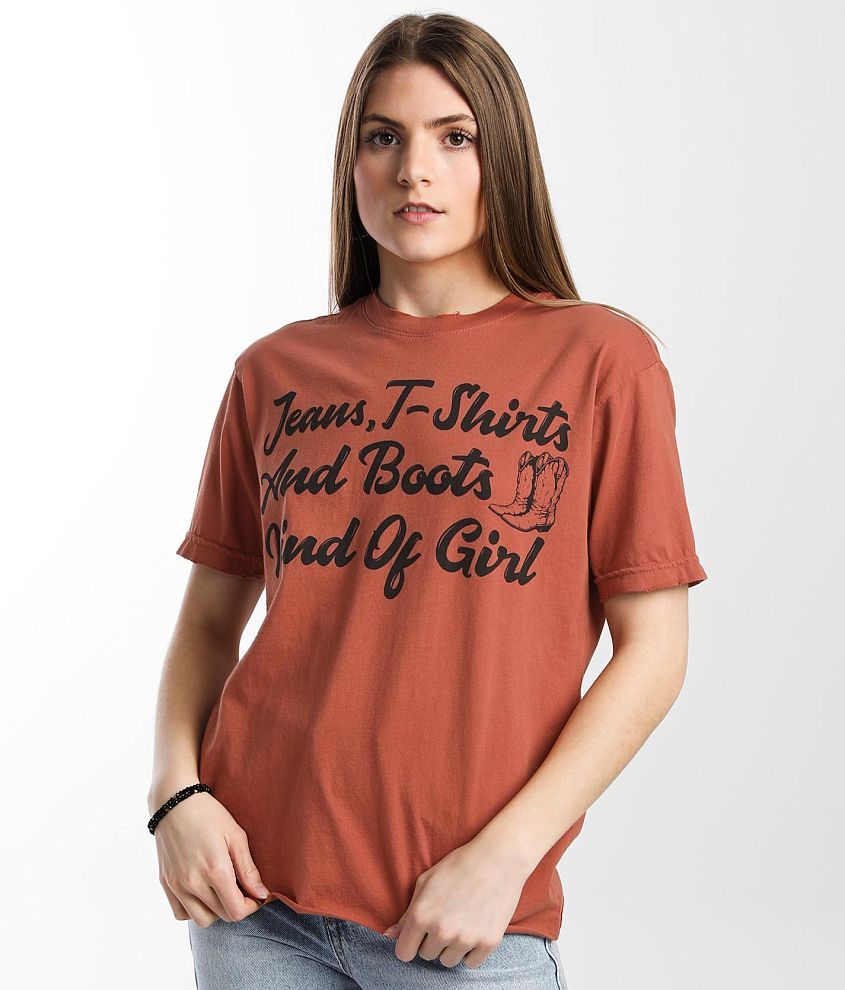 American Highway Boots Girl T-Shirt front view