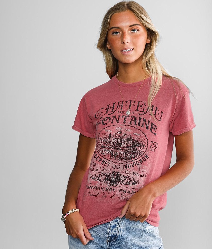 American Chateau T-Shirt - Women's T-Shirts in Strawberry Pigment Dye | Buckle