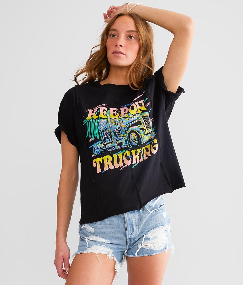 American Highway Keep On Trucking T-Shirt front view