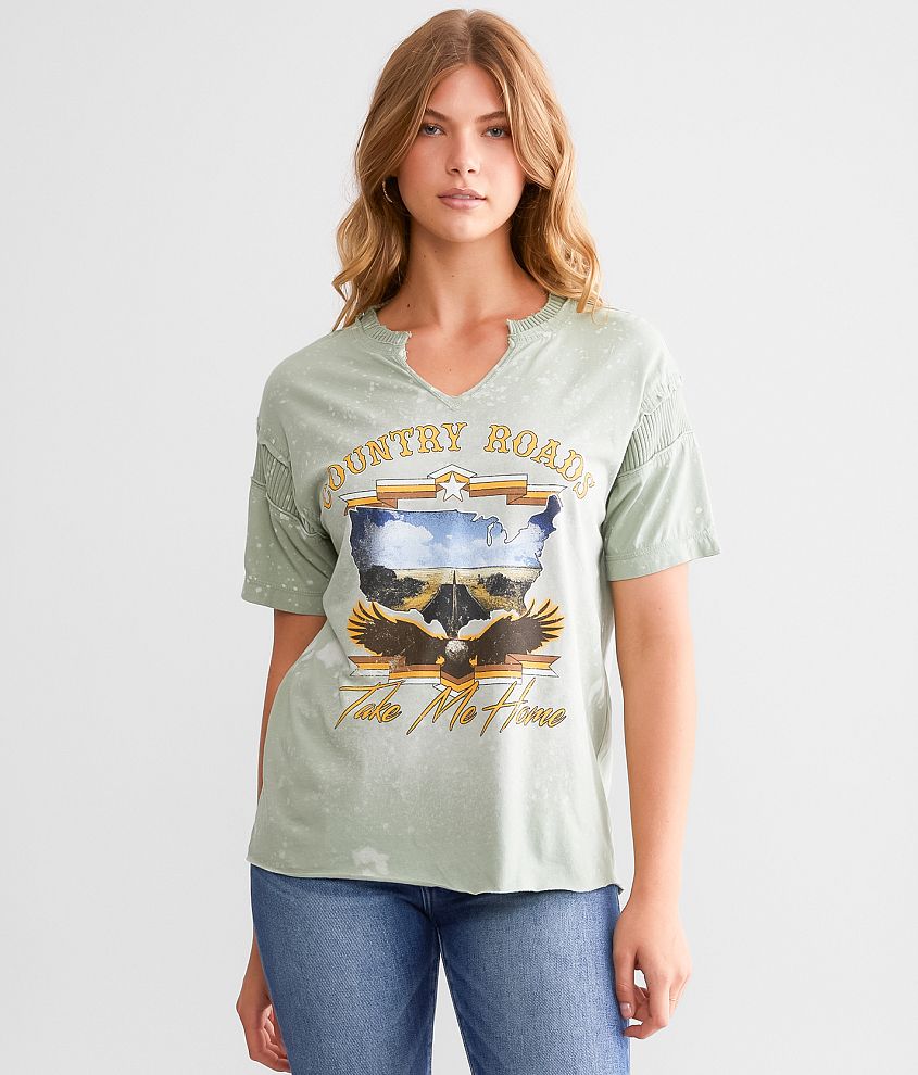 American Highway Country Roads T-Shirt front view