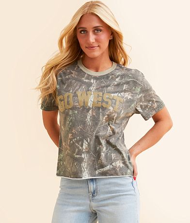 American Highway Go West Camo T-Shirt full right side view