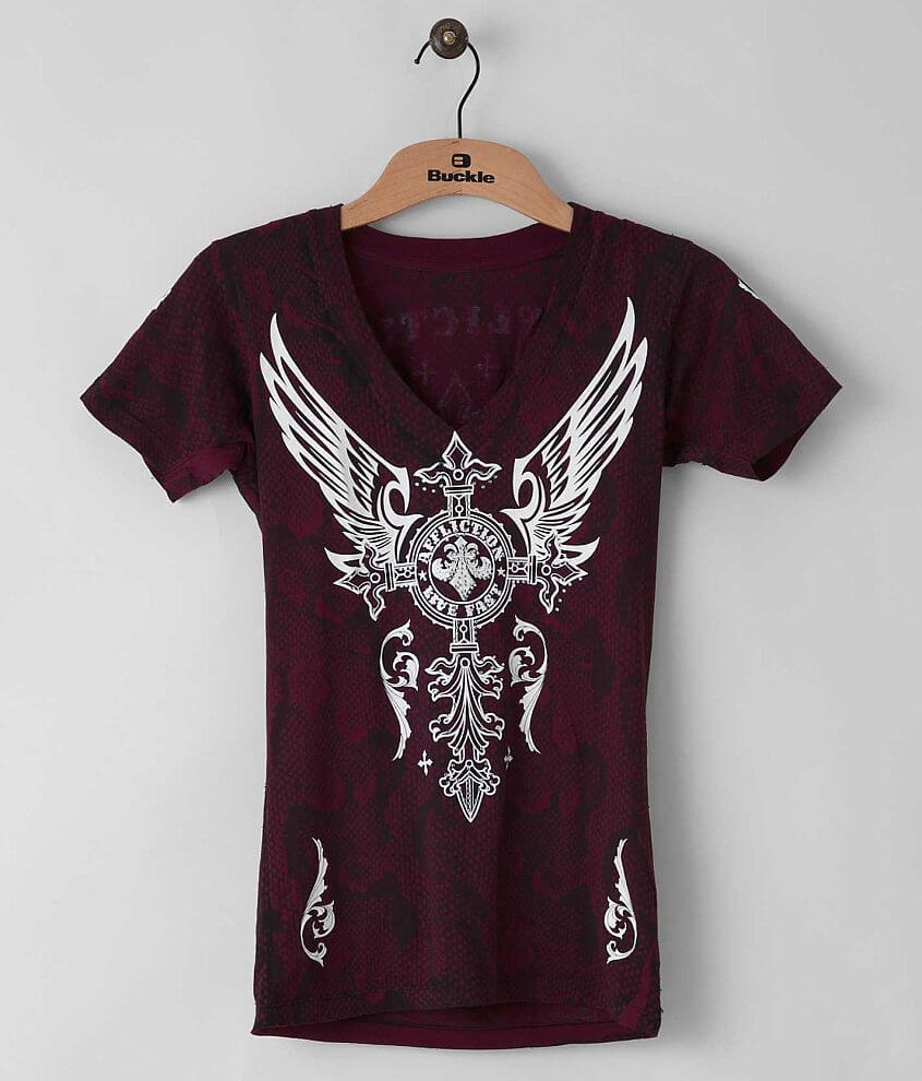 Affliction Silver Heart T-Shirt front view
