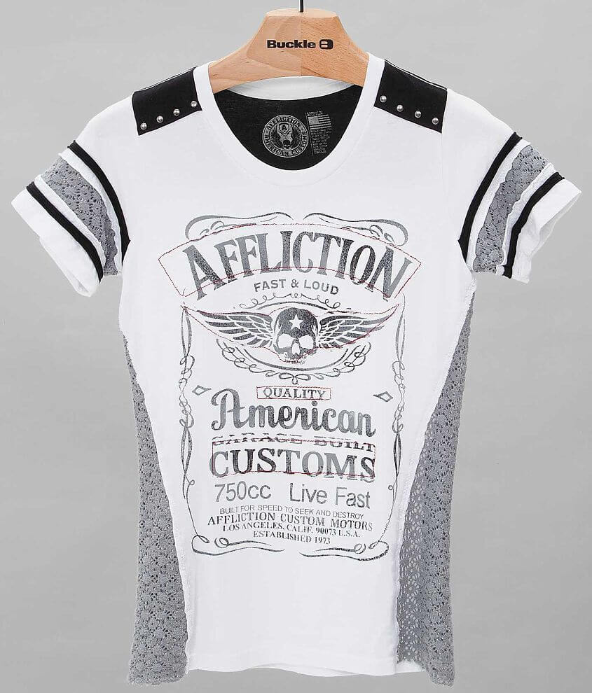 Affliction American Customs Lynchburg T Shirt Women s T Shirts