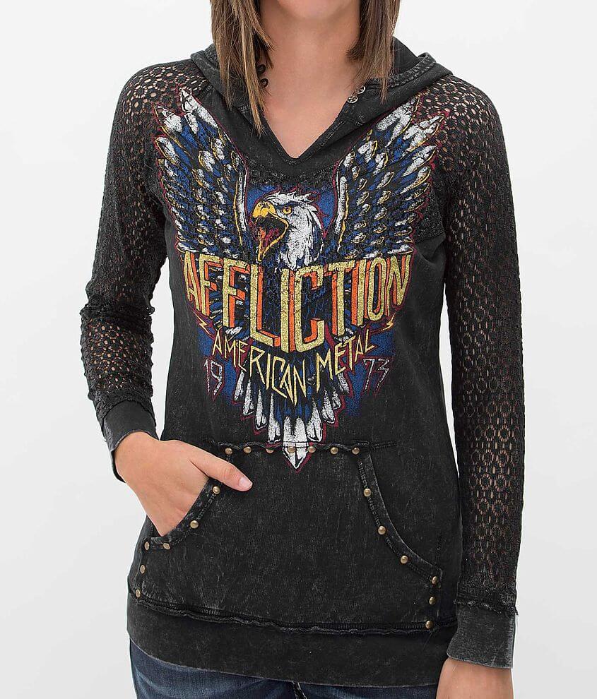 Affliction Born To Run Hooded Sweatshirt front view