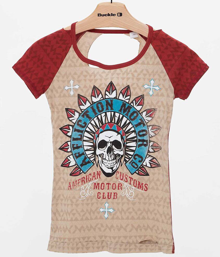 Affliction American Customs Manufacturing T-Shirt front view
