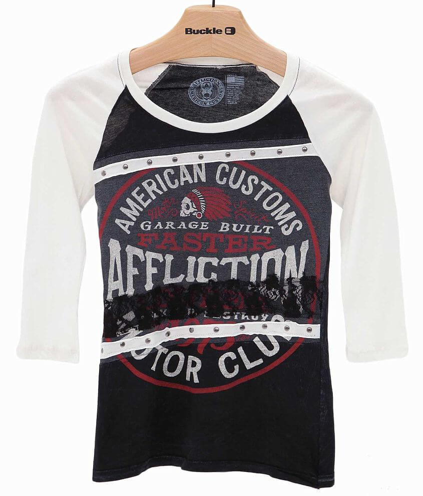 Affliction American Customs Petrol T-Shirt front view