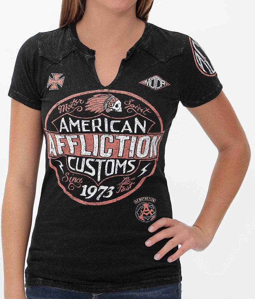Affliction American Customs Garage T-Shirt front view