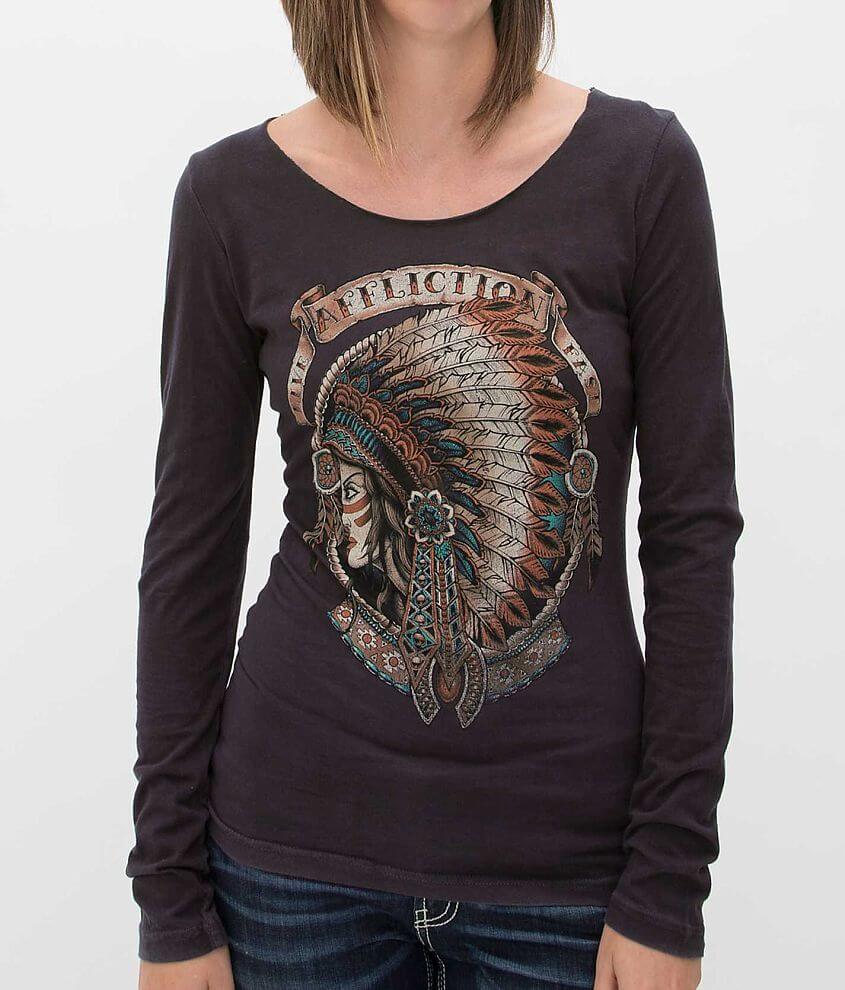 Affliction Inked Heavy Feather T-Shirt front view