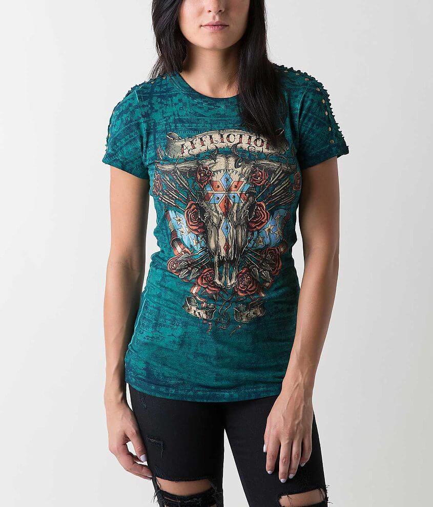 Affliction American Customs Little Bighorn T-Shirt front view