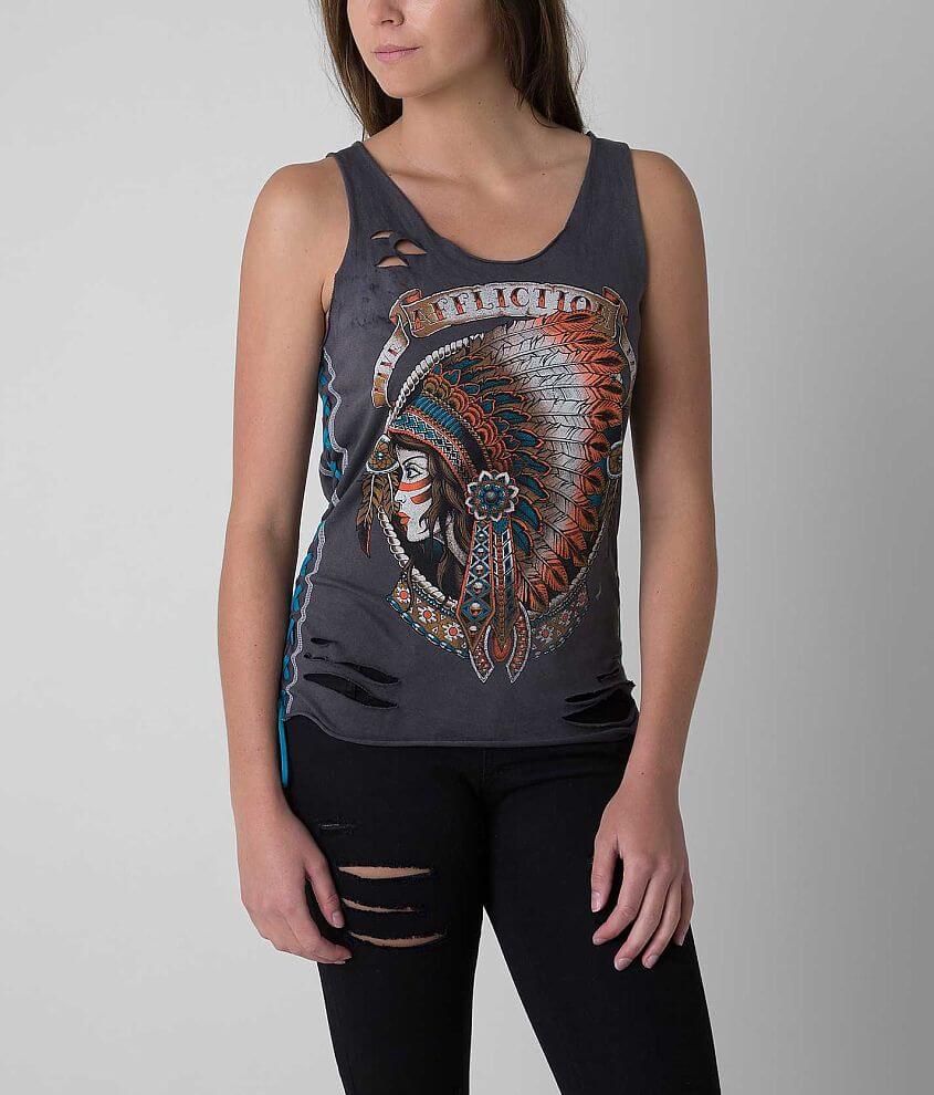 Affliction Heavy Feather T-Shirt front view